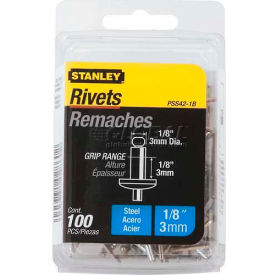 Stanley PSS42-1B Steel Rivets 1/8"" x 1/8"" 100 Pack