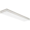 Lithonia Lighting FMFL 30840 SATL BN LED Saturn Linear Flush Mount 35W 4000CCT Nickel