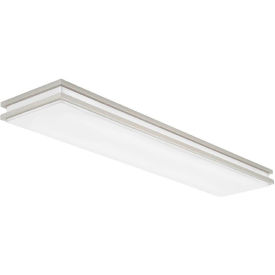 Lithonia Lighting FMFL 30840 SATL BN LED Saturn Linear Flush Mount 35W 4000CCT Nickel