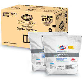 Clorox® Healthcare Versasure Cleaner Disinfectant Wipes  12"" X 12"" White 110/Pouch 2/Ct
