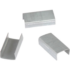 Pac Strapping Regular Duty Snap On Steel Strapping Seals 1/2"" Strap Width Silver Pack of 2500