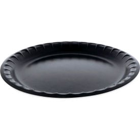 Pactiv Evergreen™ Placesetter Deluxe Laminated Foam Plate 10-1/4"" Dia. Black Pack of 540