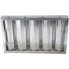 Allpoints 26-3888 10""(H) x 16""(W) x 2""(T) Stainless Steel Hood Filter - Ridged Baffles