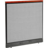 Interion® Deluxe Electric Office Partition Panel 48-1/4""W x 47-1/2""H Gray