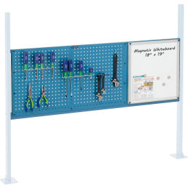Global Industrial™ 36"" Pegboard & 18"" Whiteboard Panel Kit 60""W Blue