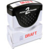 Accustamp2 Shutter Stamp with Microban Red/Blue DRAFT 1 5/8 x 1/2