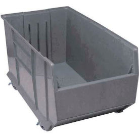 Quantum Plastic Mobile Rack Bin 19-7/8""W x 41-7/8""L x 17-1/2""H Gray