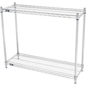 Nexel® 2 Shelf Chrome ESD Wire Shelving Unit Starter 42""W x 18""D x 34""H