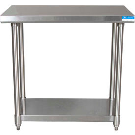BK Resources 304 Stainless Steel Table 24 x 24"" Adjustable Undershelf 16 Gauge