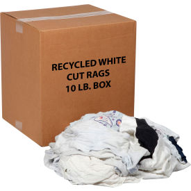 Global Industrial™ Recycled White Cut Rags 10 Lb. Box