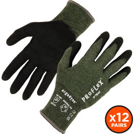 Ergodyne® Proflex 7042 Cut Resistant Gloves Nitrile Coated ANSI A4 2XL Green 12 Pairs