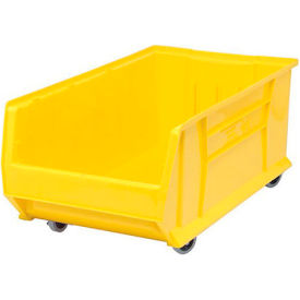 Quantum Mobile Hulk Plastic Stacking Bin 16-1/2""W x 29-7/8""L x 11""H Yellow