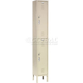 Global Industrial™ Capital® 2-Tier 2 Door Locker 12""W x 15""D x 78""H Tan Assembled