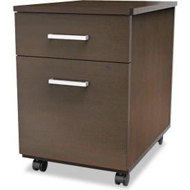 Linea Italia® Mobile Pedestal File - Box/File Drawer - Mocha - Trento Series