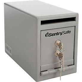 SentrySafe Under Counter Drop Slot Safe UC-025K - 6""W x 12-5/16""D x 8-1/2""H Gray