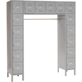 Global Industrial™ Capital® 16 Person Box Locker 72""W x 18""D x 78""H Gray Assembled