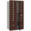 4C Horizontal Mailbox 56-3/4""H Double Column 20 MB1/2 PL Doors Front Load Bronze USPS
