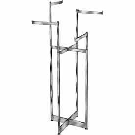 4-Way Folding Space Saver w/ Straight Blade Arms (K150) Garment Rack - Chrome