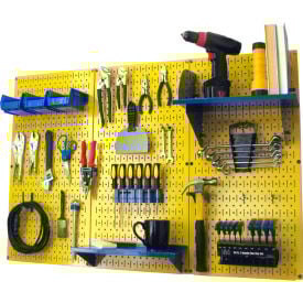 Wall Control Pegboard Standard Tool Storage Kit Yellow/Blue 48"" X 32"" X 9""