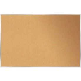 Ghent Bulletin Board - Cork - Aluminum Frame - 18"" x 24"" - Natural