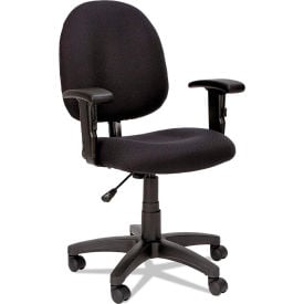 Alera Swivel Task Chair with Arms - Fabric - Black - Essentia Series