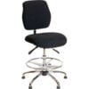 ShopSol ESD Office Chair - Medium Height - Deluxe Fabric - Black