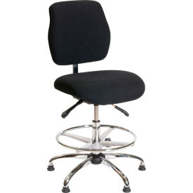 ShopSol ESD Office Chair - Medium Height - Deluxe Fabric - Black