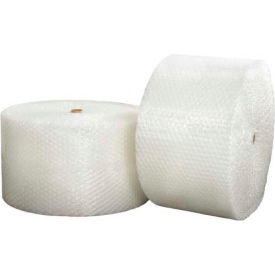 Global Industrial™ HD Non Perforated Bubble Roll 24""W x 250'L x 1/2"" Bubble Clear 2/Pk