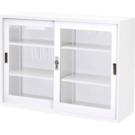 Shuter Clear View Cabinet with Digital Lock 34-5/8""W x 15-3/4""D x 34-5/8""H Assembled White