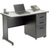 Interion® Office Desk with 3 Drawers - 48"" x 24"" - Gray