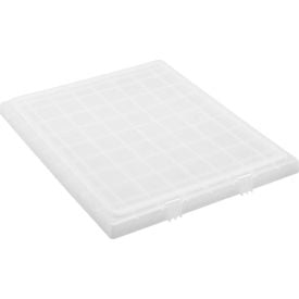 Quantum Storage Genuine Stack & Nest Tote Clear Lid Polyprolylene 19-1/2""L x 15-1/2""W x 1""H