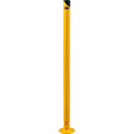 Global Industrial™ Spring Loaded Bollard 42 H x 2-1/2 Diameter Powder Coated Yellow