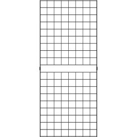 2' x 5' - Portable Wire Grid Wall Panel - Semi-Gloss Black