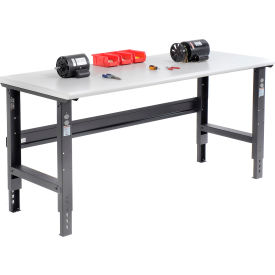 Global Industrial™ Adjustable Height Workbench 72 x 30"" Laminate Safety Edge Black