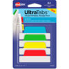 Avery® Ultra Tabs Repositionable Tabs 2-1/2"" x 1"" Primary Green Red Yellow Blue 24/Pack