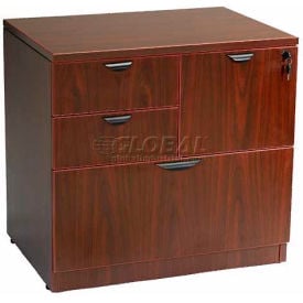 Boss Combo Lateral File 31W"" x 22D"" Mahogany