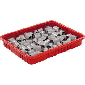 Global Industrial™ Plastic Dividable Grid Container - DG93030 22-1/2""L x 17-1/2""W x 3""H Red