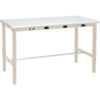 Global Industrial™ 48 x 30 Adjustable Height Workbench - Power Apron Plastic Safety Edge Tan