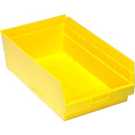 Plastic Nesting Storage Shelf Bin QSB210 11-1/8""W x 17-7/8""L x 6""H Yellow