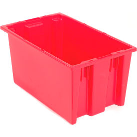 Akro-Mils® Plastic Nest & Stack Tote 18""L x 11""W x 6""H Red