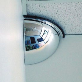Quarter Dome Acrylic Mirror Indoor 36"" Dia. 90° Viewing Angle