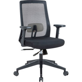 Interion® Mesh Task Chair with Seat Slider Fabric Black