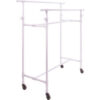 Econoco Pipeline Adjustable Gloss White Double Bar Box Rack
