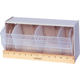 Quantum Dividable Tip Out Bin QTB410 11-7/8 x 5-1/4 x 5-15/16 Ivory