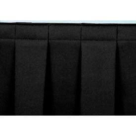 8'L Box-Pleat Skirting for 24""H Stage - Black