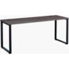 Interion® Open Plan Office Desk - 60""W x 24""D x 29""H - Charcoal Top with Black Legs
