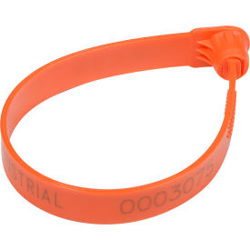 Global Industrial™ Plastic Truck Seal 7-1/2""L 60 Lb. Break Strength Orange 100/Pack