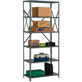 Global Industrial™ 6 Shelf 20 Ga Open Steel Shelving Unit 48""W x 24""D x 85""H Gray