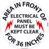 Global Industrial™ Floor Sign Walk On Area In Front Of Electrical Panel 17 Dia
