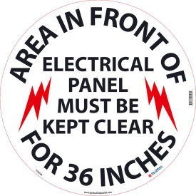Global Industrial™ Floor Sign Walk On Area In Front Of Electrical Panel 17 Dia